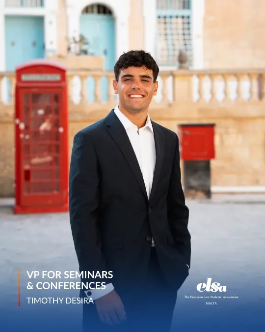 Timothy Desira, Vice President for Seminars and Conferences